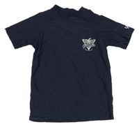 Tmavomodré UV tričko s palmou