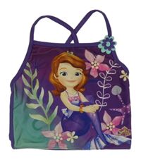 Fialový plavkový top so Sofií Disney