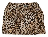 Hnedo-béžová vzorovaná sukňa H&M
