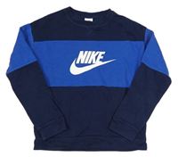 Tmavomodro-cobaltově modrá mikina s logem Nike
