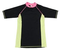 Čierno-citronovo-ružové UV tričko zn. M&S