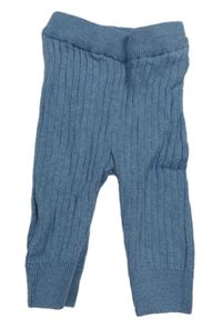 Modré melírované rebrované pletené tepláky Mothercare