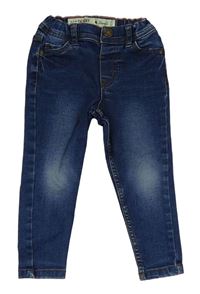 Tmavomodré skinny teplákové rifle Denim Co.