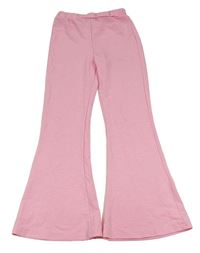 Svetloružové flare tepláky SHEIN