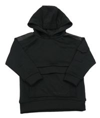 Čierna športová mikina s vreckom s číslom a kapucňou George