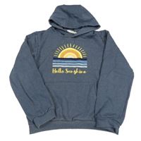 Tmavomodrá melírovaná funkční mikina se sluncem/duhou a kapsou a kapucí MOUNTAIN WAREHOUSE