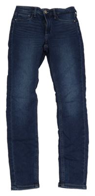 Tmavomodré super soft skinny fiit teplákové rifle H&M