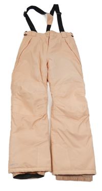 Světlebroskvové šusťákové funkční zimní oteplovačky s odepínacími kšandami MOUNTAIN WAREHOUSE