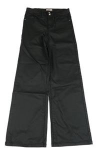 Černé potažené wide leg rifle ONLY