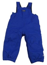 Safírové šusťákové zimní laclové oteplovačky s nášivkou patagonia