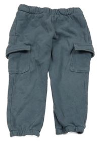 Tmavomodrošedé cargo tepláky F&F