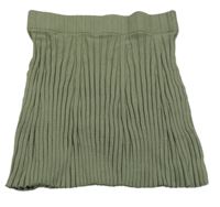 Khaki rebrovaná sukňa H&M