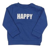 Cobaltovoě modrá mikina s nápisom F&F