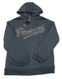 Nové - tmavošedá mikina s logem a kapucí Pineapple