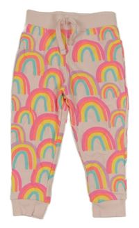 Svetloružové tepláky s duham St. Bernard