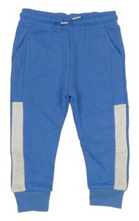 Modro-bílo-světlešedé tepláky F&F