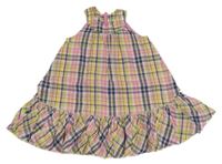 Kockované plátenné letné šaty Topolino