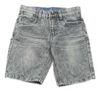 Šedé plísňové riflové kraťasy 