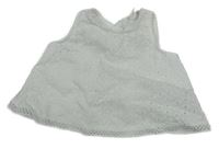 Bílá letní halenka s madeirou SHEIN