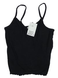 Nové - čierny rebrovaný crop top H&M