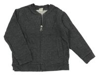 Tmavosivá melírovaná prepínaci mikina H&M
