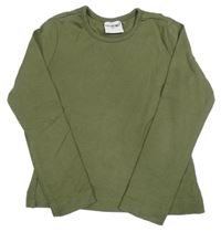 Khaki crop tričko POCOPIANO