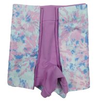 Nové - 2x - Nohavičkové kalhotky - Světlemodro/růžovo/modré batikované, růžovofialové PRIMARK