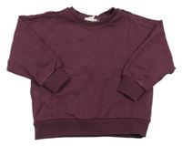 Tmavovínová oversize mikina s logom ESPRIT