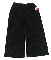 Čierne plisované culottes nohavice Nutmeg