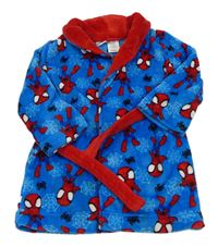 Modrý chlpatý župan so Spidermanem zn. Marvel