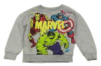 Sivá melírovaná mikina s Avengers Primark