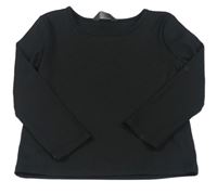 Čierne rebrované tričko Primark