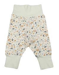 Biele ľahké tepláky s listami