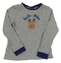 Sivé melírované tričko so sobom Alive