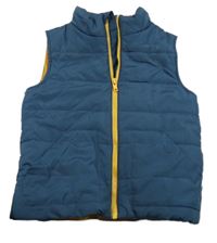 Petrolejová šušťáková zateplená vesta H&M