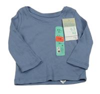 Nové - Modré žebrované triko Primark