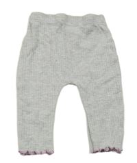 Sivé melírované rebrované legíny Dunnes