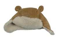 Hnědá žebrovaná beranice F&F