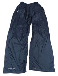 Tmavomodré šušťákové nepromokavé funkčné nohavice Trespass