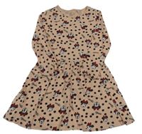 Meruňkové puntíkaté bavlněné šaty s Minnie C&A