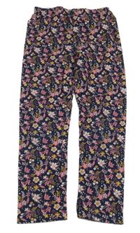 Tmavomodré kvetované legíny Topolino