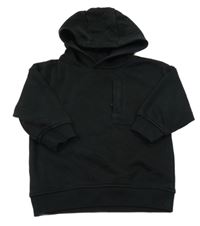 Čierna mikina s vreckom a kapucňou Next