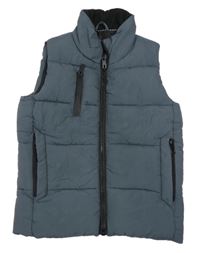 Tmavošedá šusťáková zateplená vesta Matalan