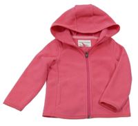 Tmavoružová fleecová prepínaci mikina s kapucňou Amazon