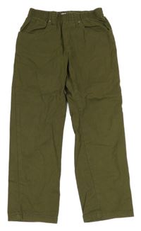 Khaki plátenné nohavice John Baner