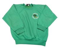 Zelená mikina s výšivkou