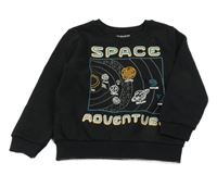 Čierna mikina s planetami Primark