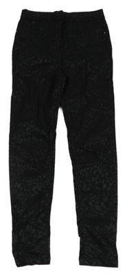 Černé džegíny s leopardím vzorem George