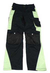 Čierno-limetkové outdoorové nohavice s vreckami Active Touch