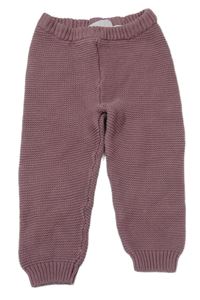 Starorůžové pletené tepláky Lupilu